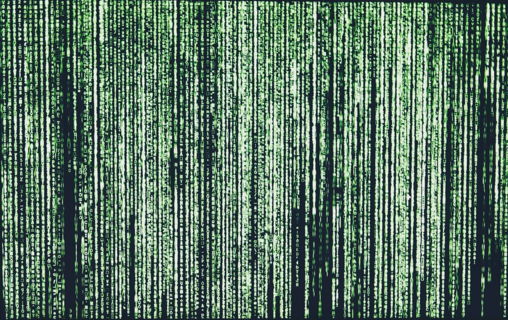 A photo that looks like the Matrix from the movie, The Matrix. Representing The Dead Internet Theory