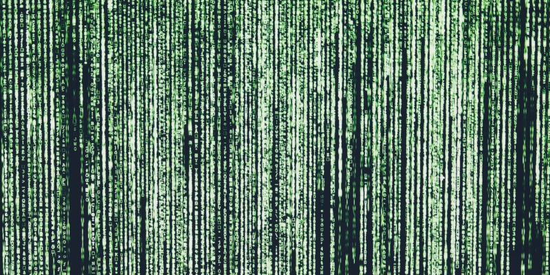 A photo that looks like the Matrix from the movie, The Matrix. Representing The Dead Internet Theory