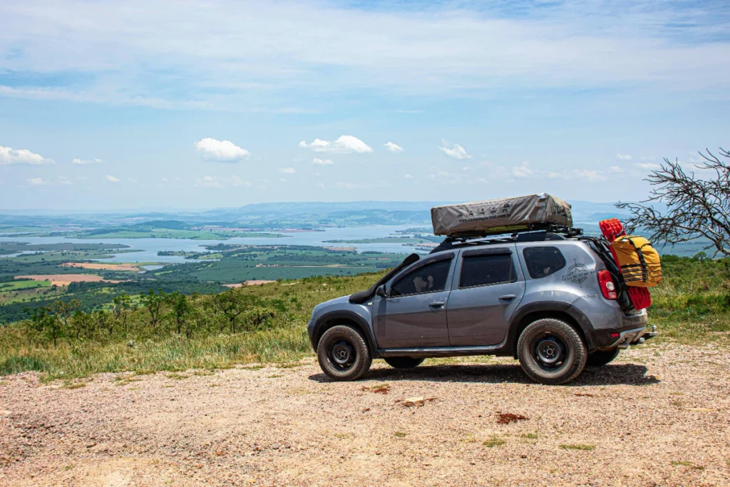 overlanding setup on a small SUV